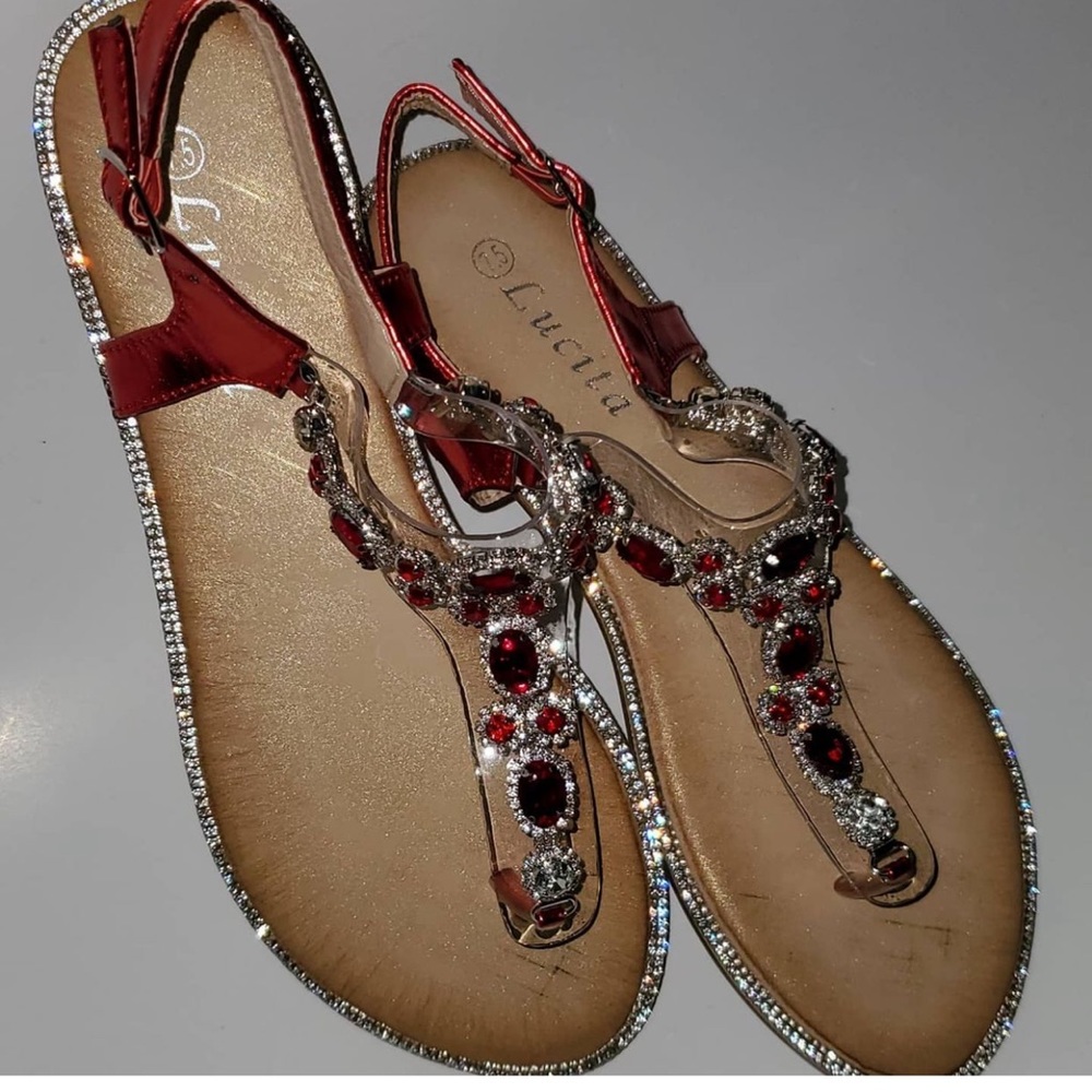 Sexy Red sandals with Heart shaped bag included! 2 for the price of 1